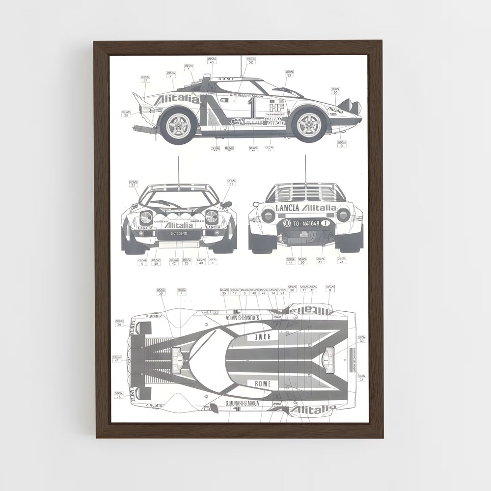 Poster Porsche Evolution – affiche Lancia (vue 5)